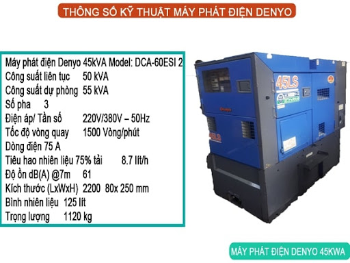 Trọng lượng máy phat diên 3 pha